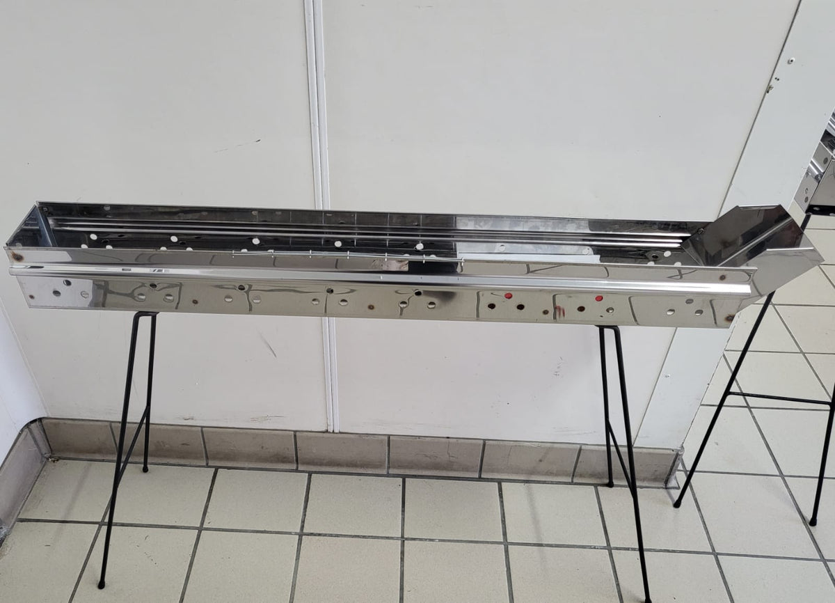 Barbecue Cuocispiedini A Carbonella Richiudibile - Cm.80x14x65h - 6
